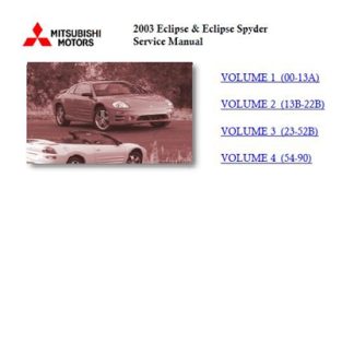 2003 Mitsubishi Eclipse Manual