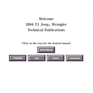 2004 Jeep Wrangler TJ Service Manual