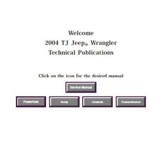 2004 Jeep Wrangler TJ Service Manual
