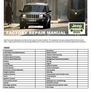 2006-2010 Jeep Commander Xk Repair Manual