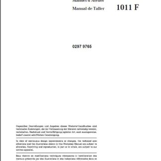 deutz 1011f engine service workshop manual