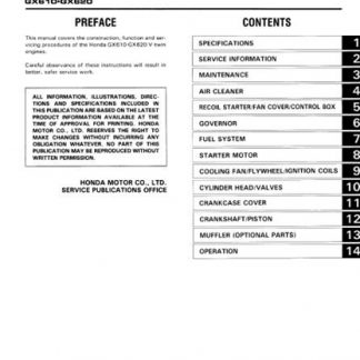 Honda Gxv610, Gxv620 Engine pdf