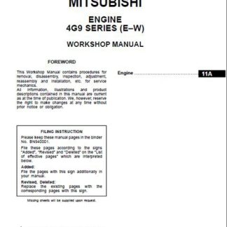 Mitsubishi 4G9 PDF