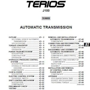Terios J100 Service Manual