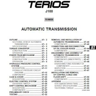 Terios J100 Service Manual