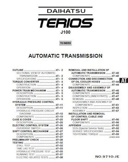 Terios J100 Service Manual