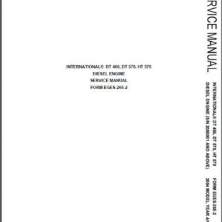 International DT466,DT570,HT570 Manual