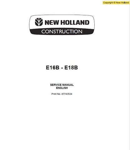 New Holland E16B, Service Manual