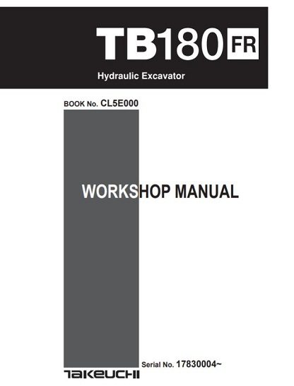 Takeuchi TB180FR Workshop Manual