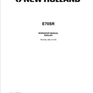 New Holland E70SR Service Manual