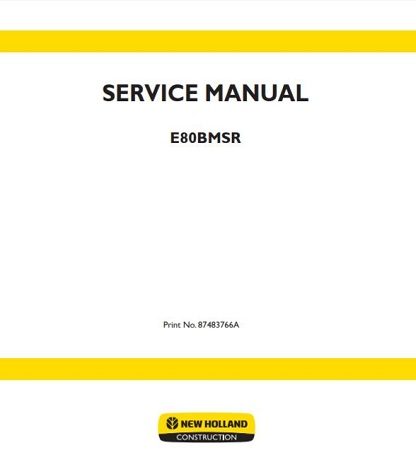 New Holland E80BMSR Manual