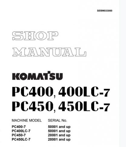 Komatsu Service Pc400-7 Service Manual
