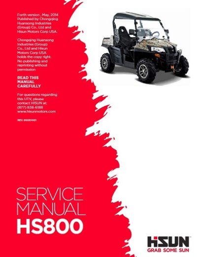 Hisun HS800 UTV Service Manual