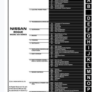2013 Nissan Rogue Service Manual