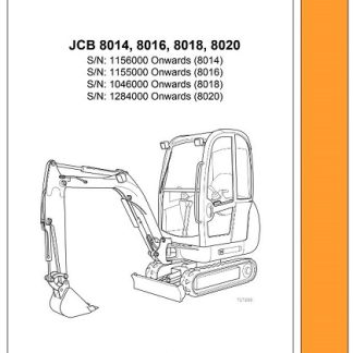 Jcb 8014 8016 8018 8020 Mini Excavator Repair Manual