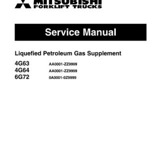 Mitsubishi FG35 FG40 Forklift Trucks Service Manual