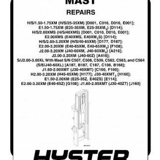 Hyster C010 (S25XM, S30XM, S35XM, S40XMS) Forklift Service Manual