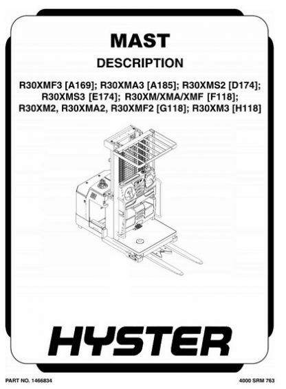 Hyster E174 (R30XMS3) Forklift Service Manual