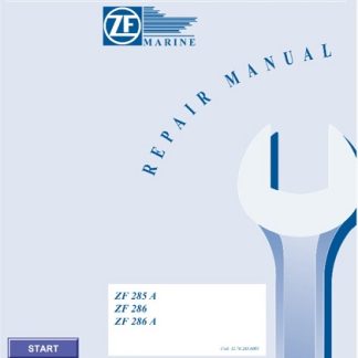 ZF Marine ZF 285 A, ZF 286, ZF286 A Service Repair Manual