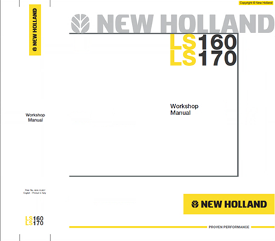 New Holland LS160 LS170 Skid Steer Loader Service Manual