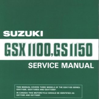 1984-1986 Suzuki GSX1100 GSX1150 GS1150 E ES Service Repair Manual