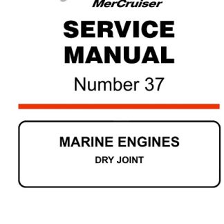 Mercury Mercruiser Marine Engines Number 37 DRY JOINT Service Manual