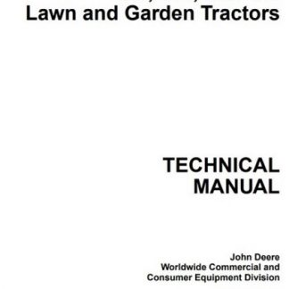 John Deere 425, 445, and 455 Lawn and Garden Service Technical Manual