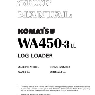 Komatsu WA450-3LL Wheel Loader Service Shop Manual