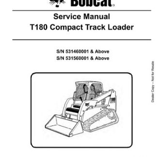 Bobcat T180 Compact Track Loader Service Repair Manual