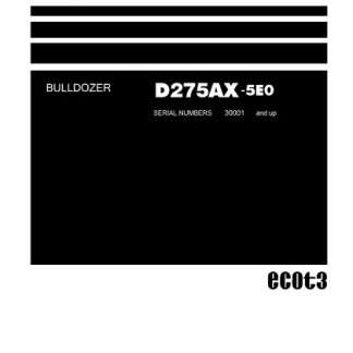 Komatsu D275AX-5E0 Dozer Bulldozer Service Shop Manual