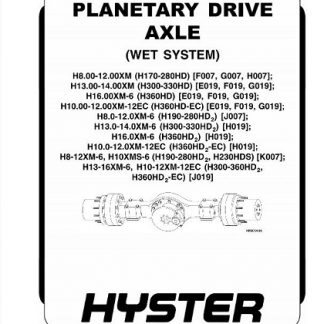 Hyster J007 service manual