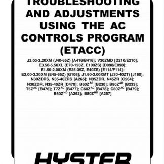 Hyster J160 (J30ZT J35ZT J40ZT) Forklift Service Manual
