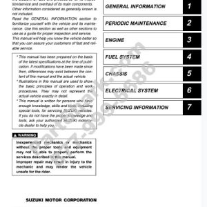 Suzuki LT-Z90 QuadSport ATV 2007-2009 Service Manual
