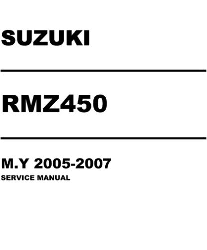 Suzuki RMZ450 2005-2007 Service Repair Manual