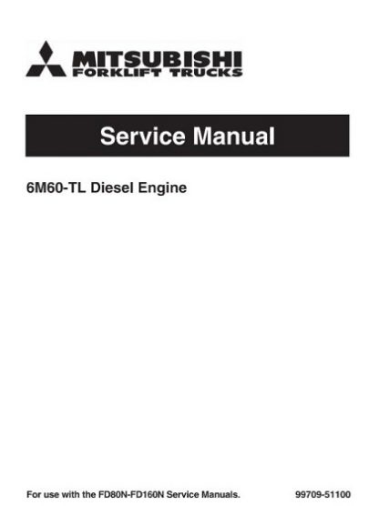 Mitsubishi FD80N FD90N Forklift Trucks Service Manual