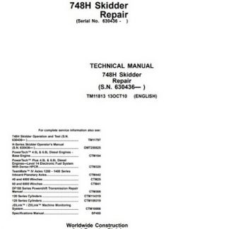 John Deere 748H Skidder Technical Repair Manual