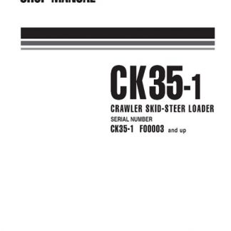 Komatsu CK35-1 Skid Steer Loader Service Shop Manual
