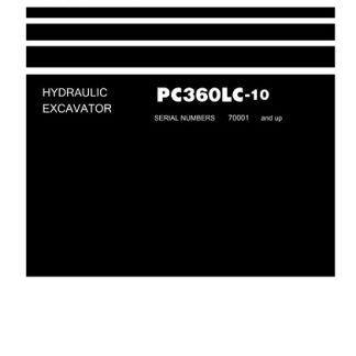 Komatsu PC360LC-10 Hydraulic Excavator Service Shop Manual