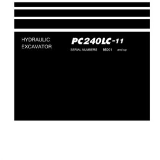 Komatsu PC240LC-11 Hydraulic Excavator Shop Manual