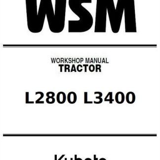 Kubota L2800 L3400 Tractor Workshop Manual