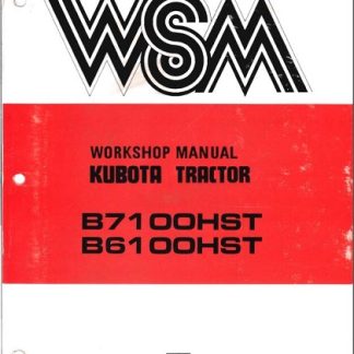 Kubota Tractor B6100 B7100 Workshop Manual