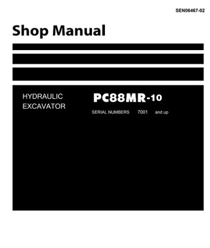 Komatsu PC88MR-10 Hydraulic Excavator Service Manual