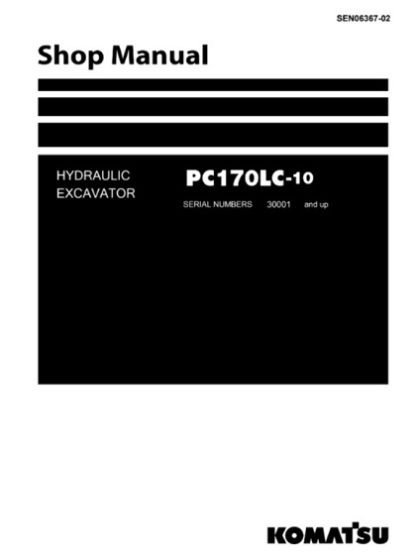 Komatsu PC170LC-10 Hydraulic Excavator Shop Manual