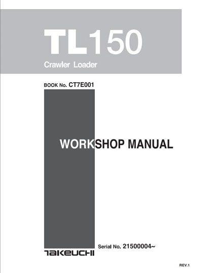 Takeuchi TL150 Crawler Loader Service Manual