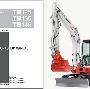 Takeuchi Tb125,Tb135,Tb145 Compact Excavator Service Manual
