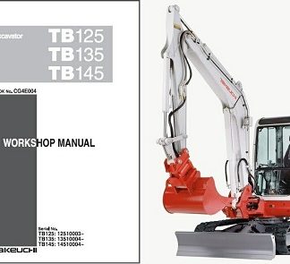 Takeuchi Tb125,Tb135,Tb145 Compact Excavator Service Manual