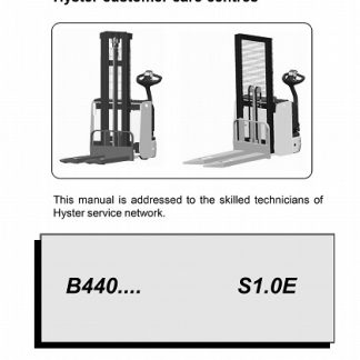 Hyster B440 (S1.0E) Forklift Service Repair Manual