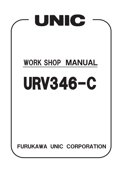Furukawa Unic URV346-C Series Hydraulic Crane Workshop Manual