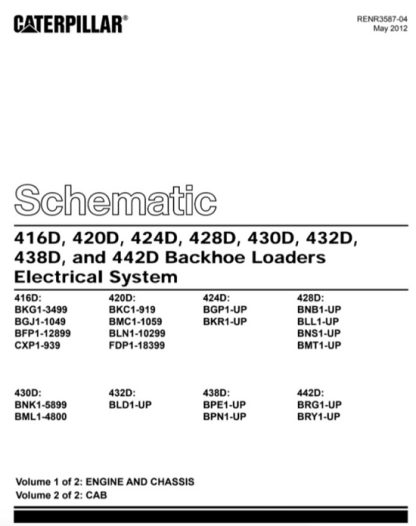 Caterpillar 420D Backhoe Loader Service Repair Manual