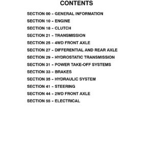Case IH D25, DX25, D29, DX29, D33, DX33 Tractors Service Manual